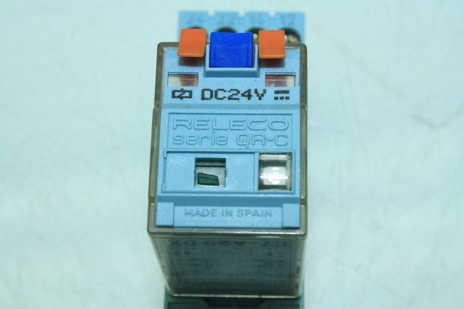 Lot of 2 Releco C7A29 DX Ice Cube Relays with Socket Bases 24V DC