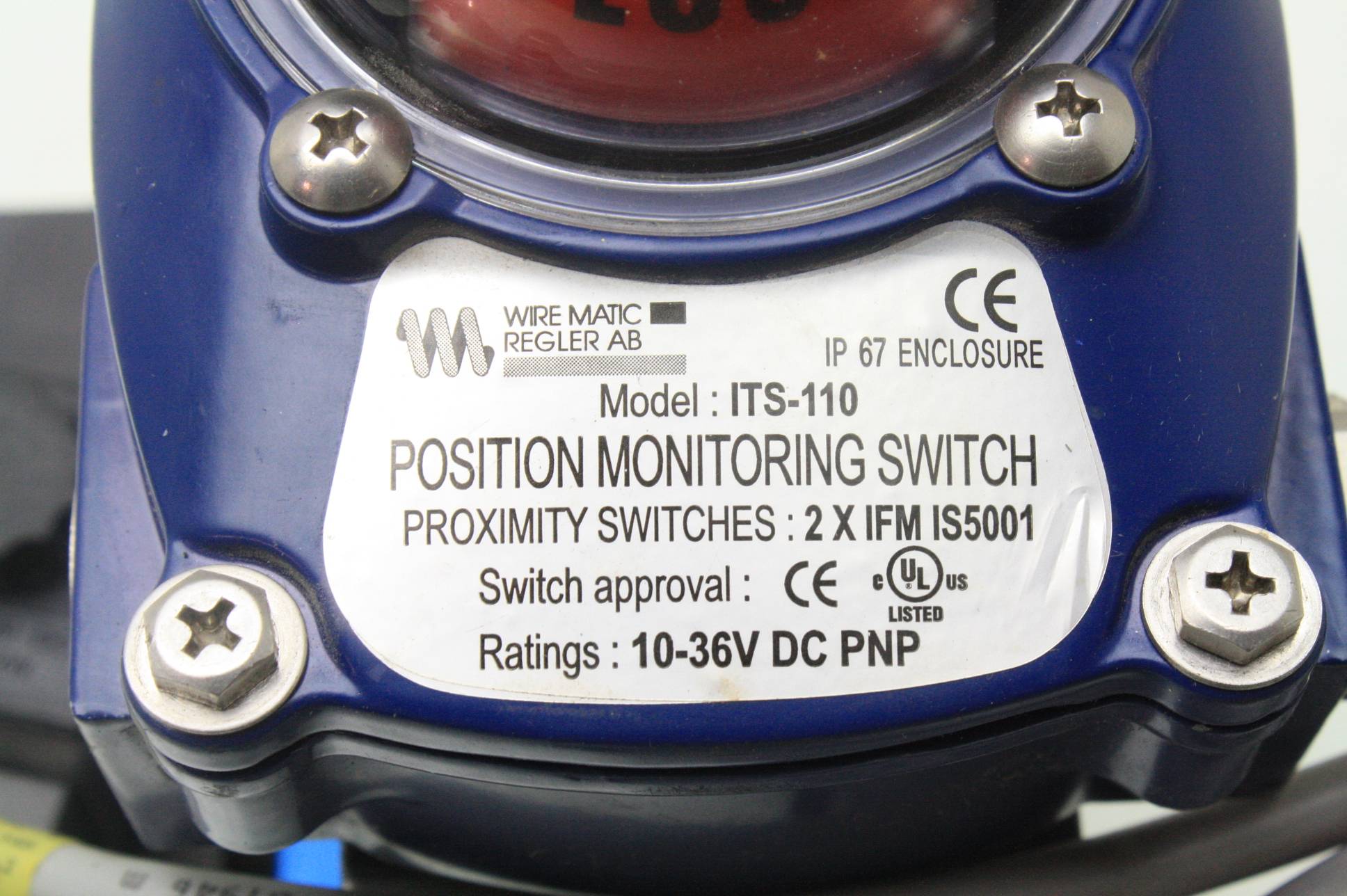 WireMatic Valve Actuator WM2DAC ITS110 Position Monitoring Switch
