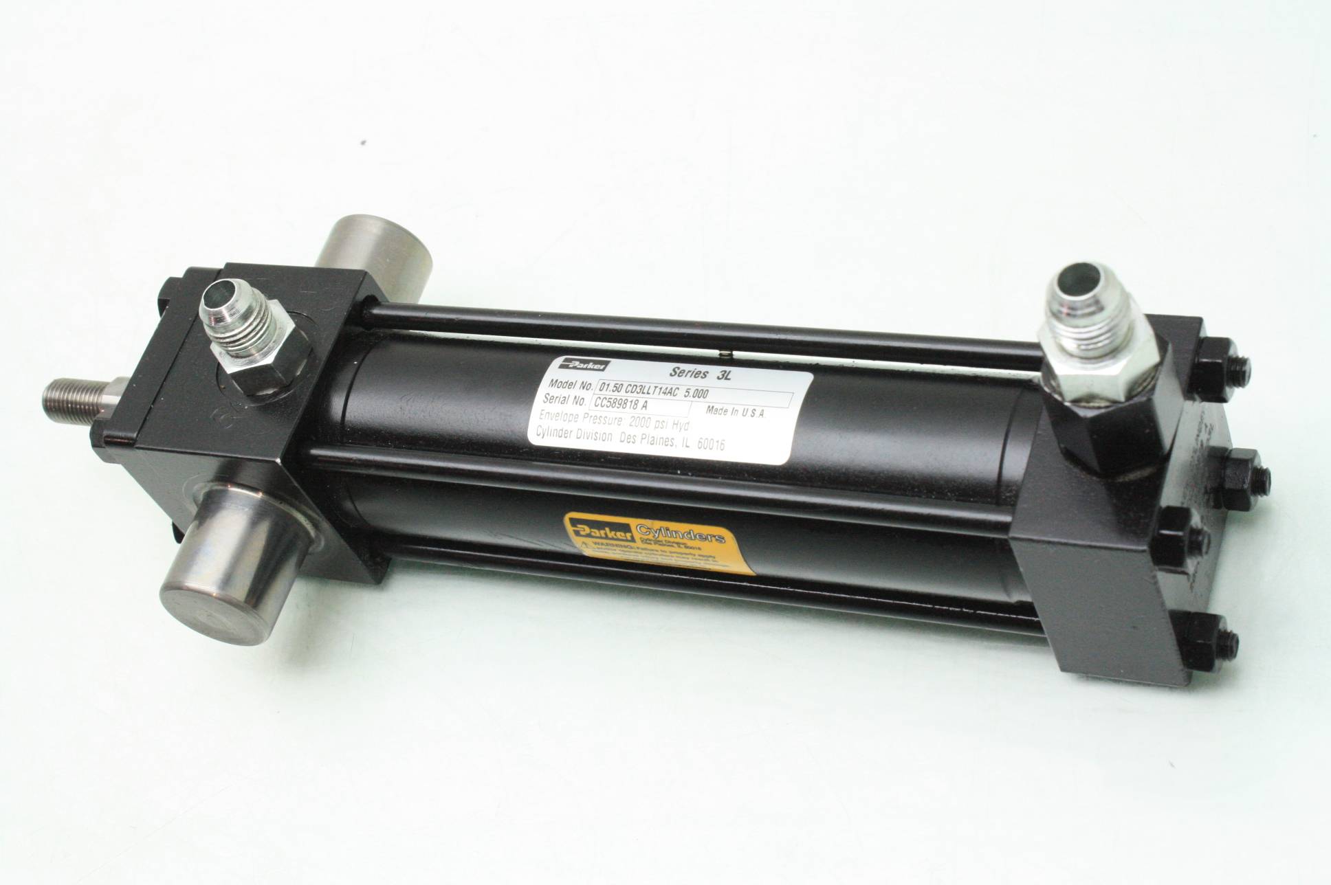 Parker 3L Hydraulic Cylinder 01.50 CD3LLT14AC 5.000 / 1.5" Bore x 5