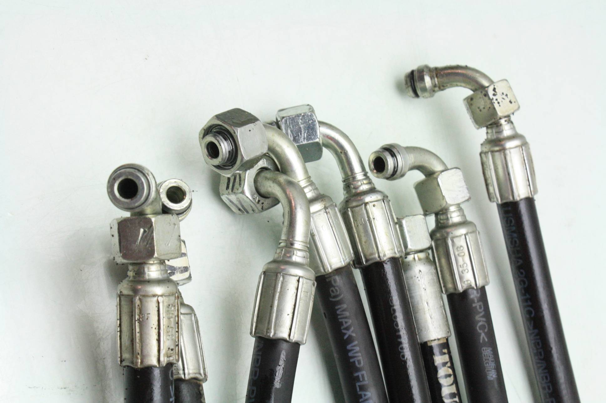 Eight 3/8" Parker/Gates 42" Hydraulic Hoses 5000 PSI DKO Swivel Heavy Fittings eBay