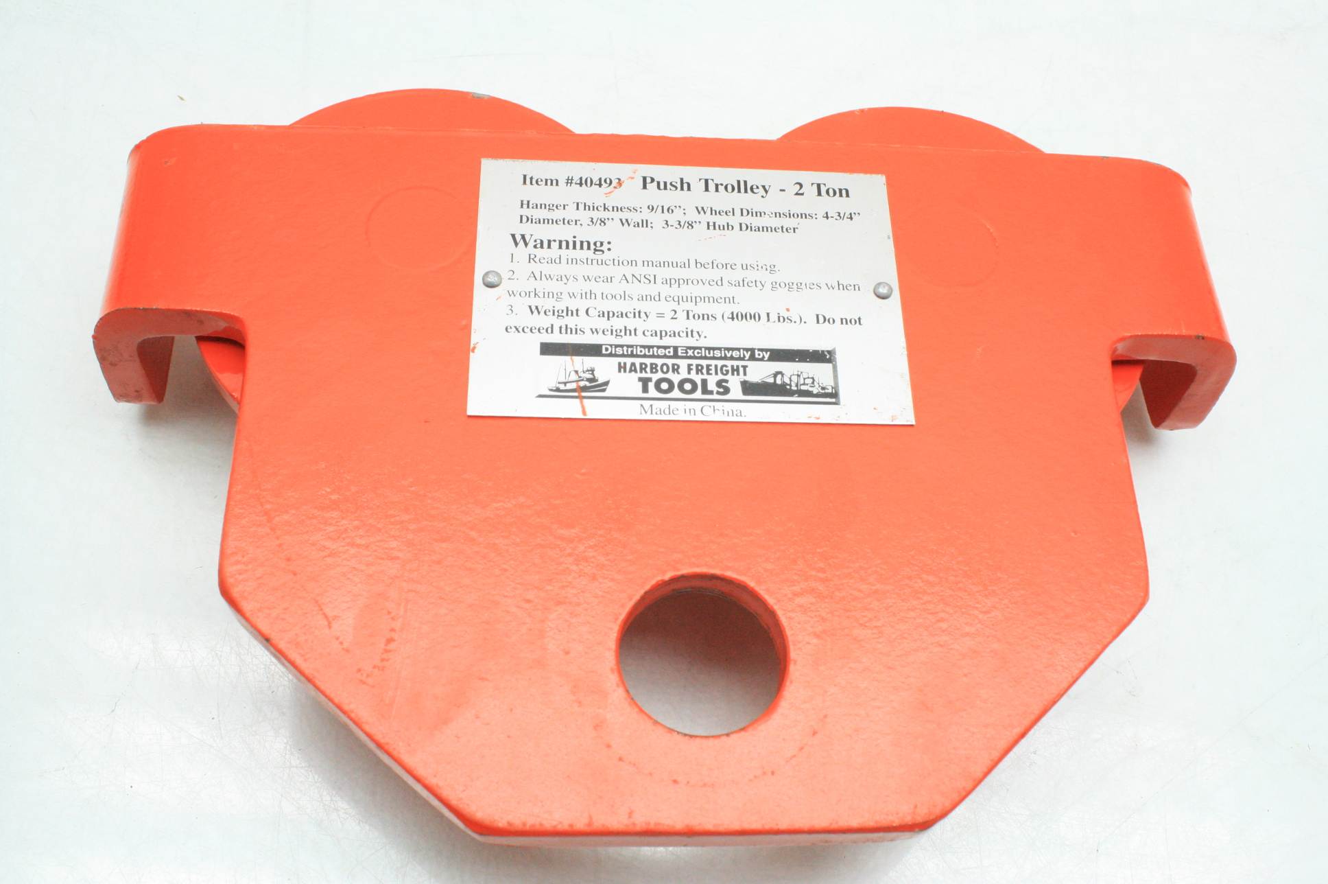 2 Ton Push Beam Trolley System Harbor Freight Tools 40493 eBay