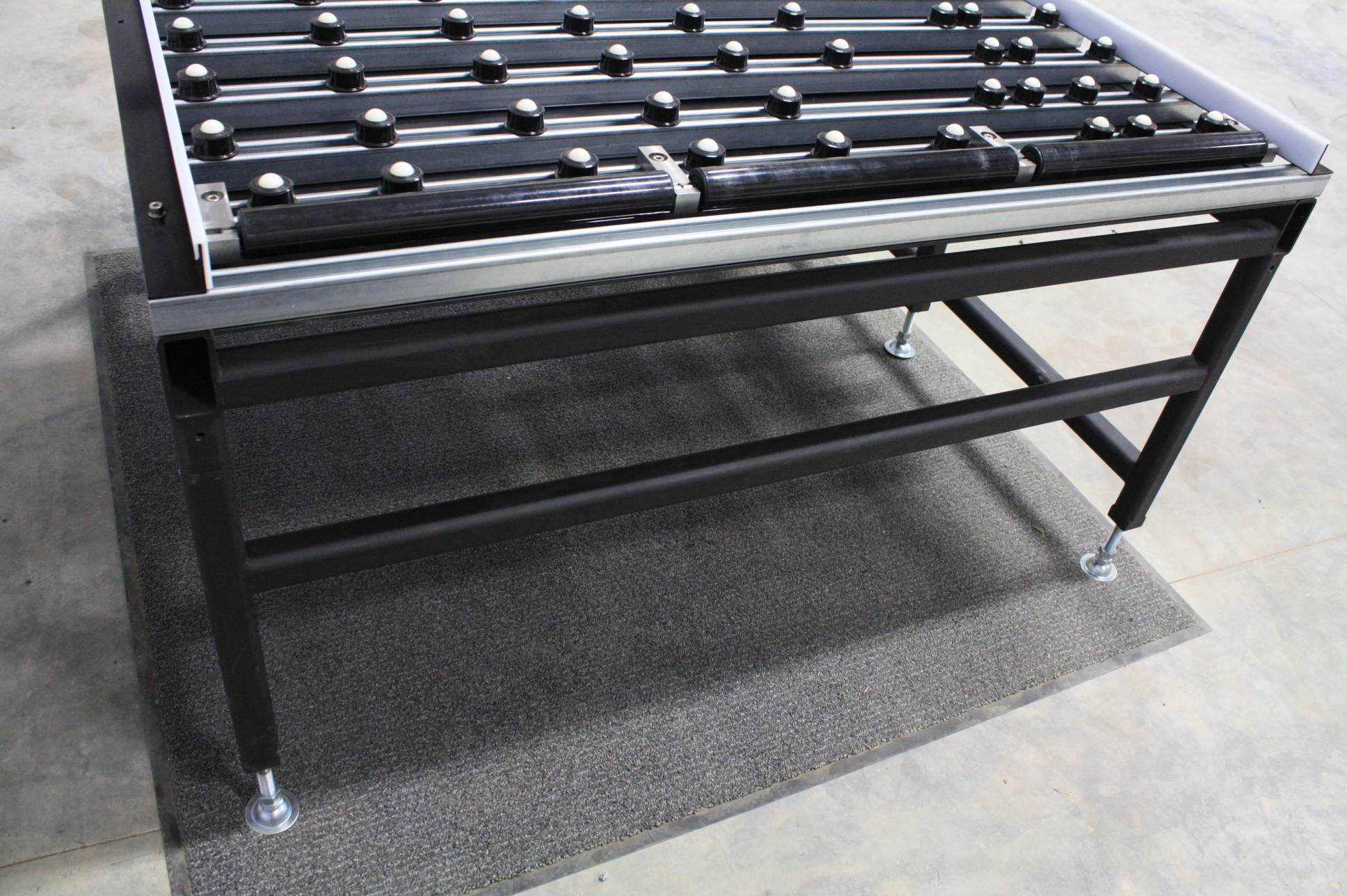 Unistrut 5' x 5' Ball Transfer Conveyor w/ Legs / Adjustable Dimensions