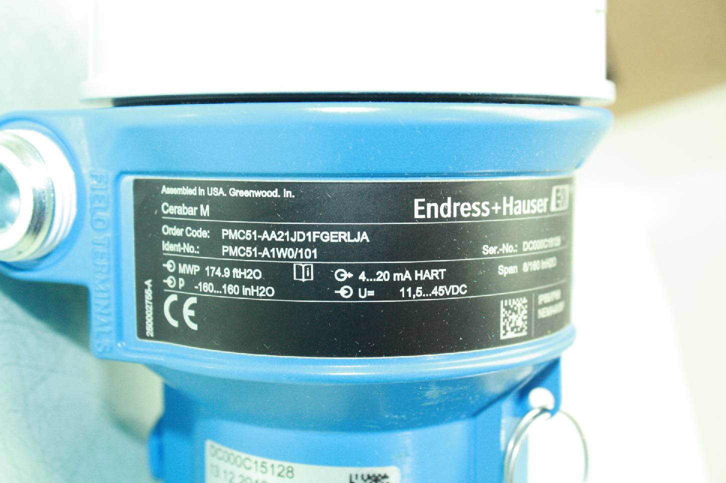 Endress + Hauser PMC51A1W0/101 Process Pressure Sensor Cerabar M