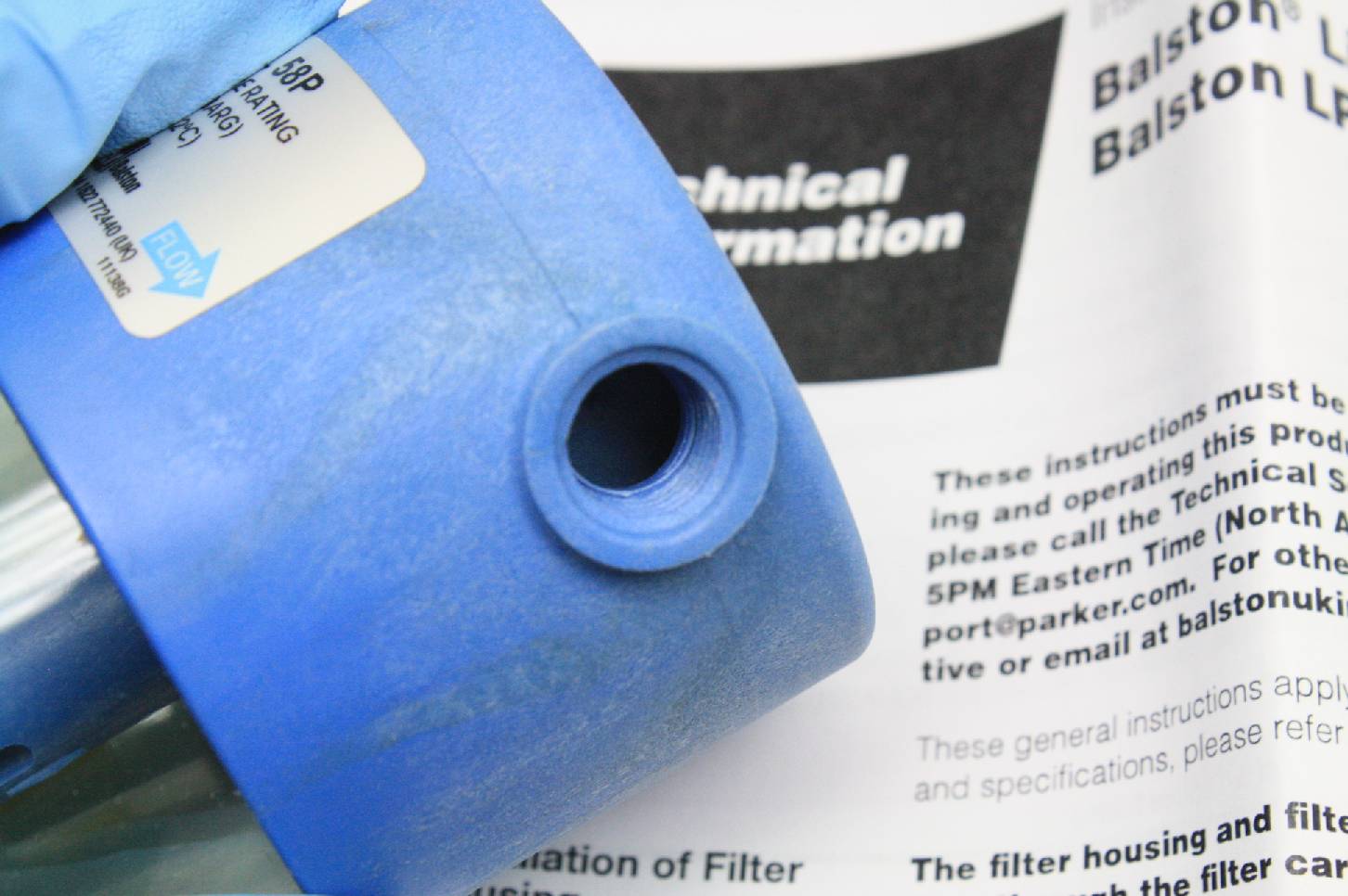 Parker Balston 58P Filter Housing 125 PSI Air / Water 1/4" NPT Ports eBay