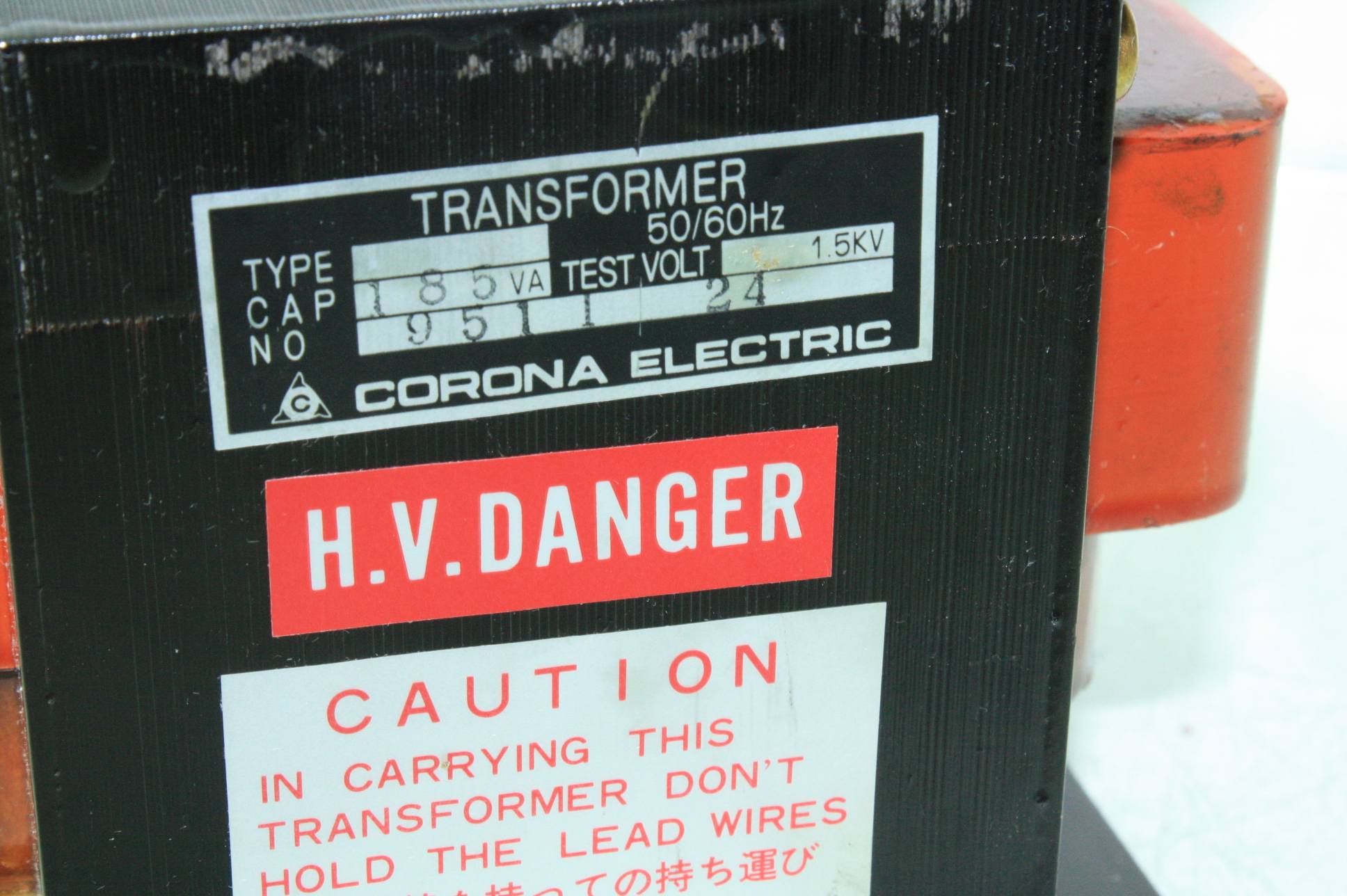 Corona Electric Transformer Capacity 185VA Model 951124 eBay