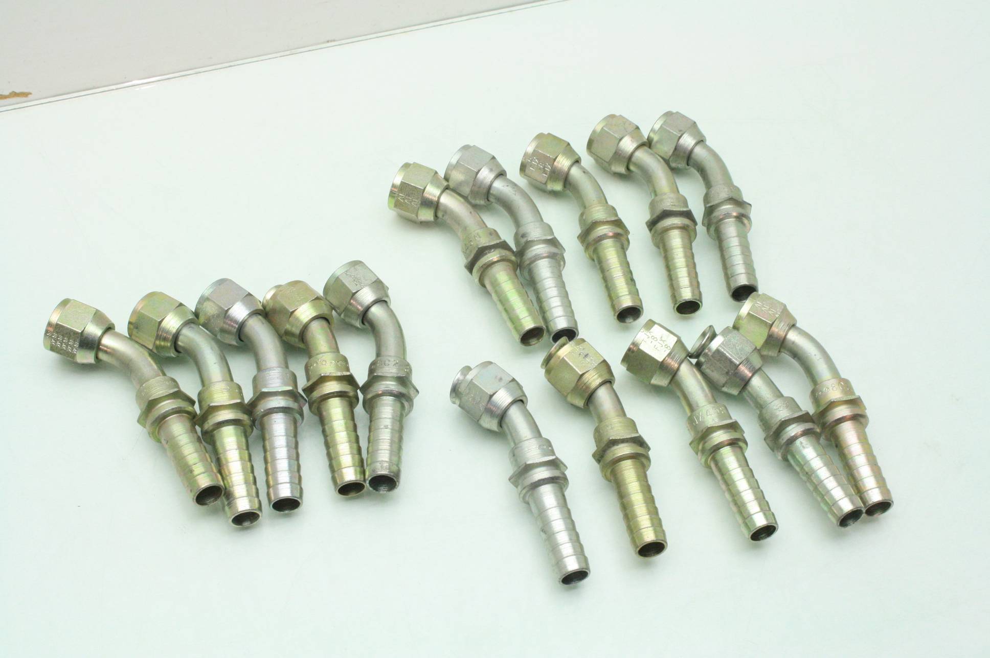 15 Gates 8C28FJX45S Hydraulic Crimp Stem Fittings 45 Degree 1/2" Hose