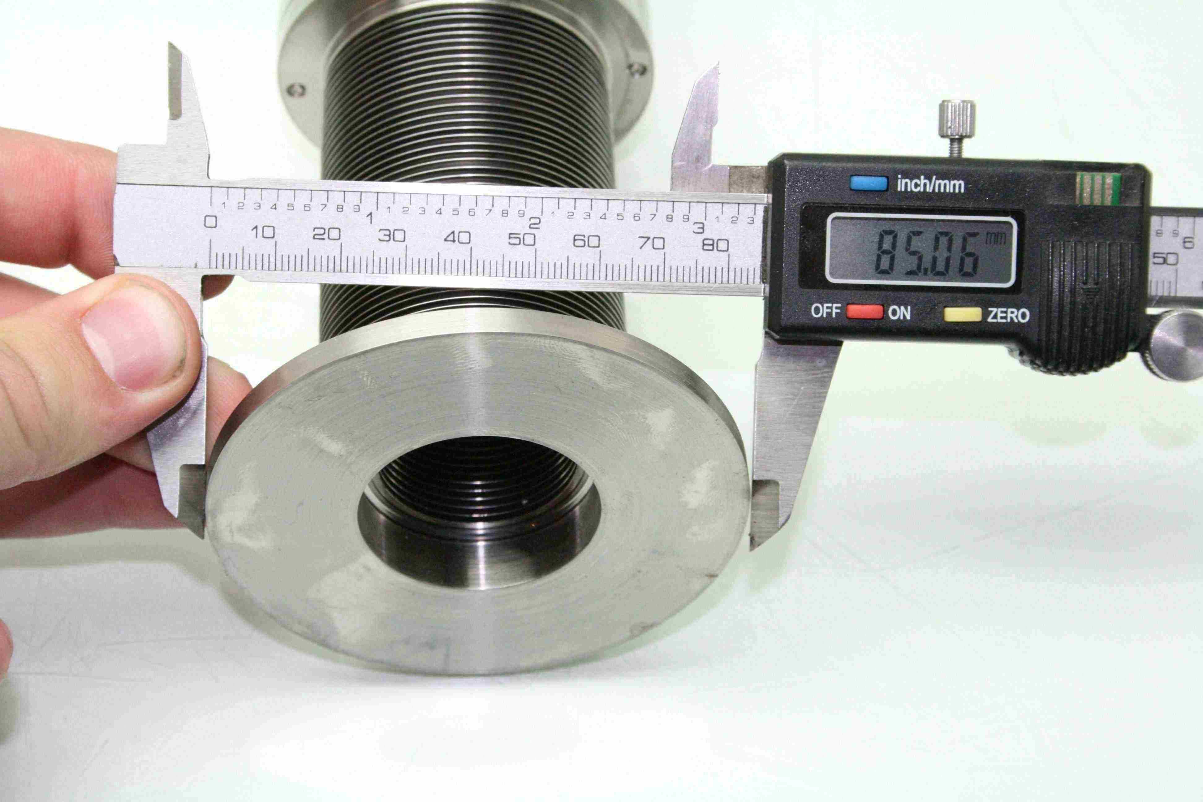 Metal Flex High Vacuum Welded Bellows Tube Linear Feedthrough 305mm